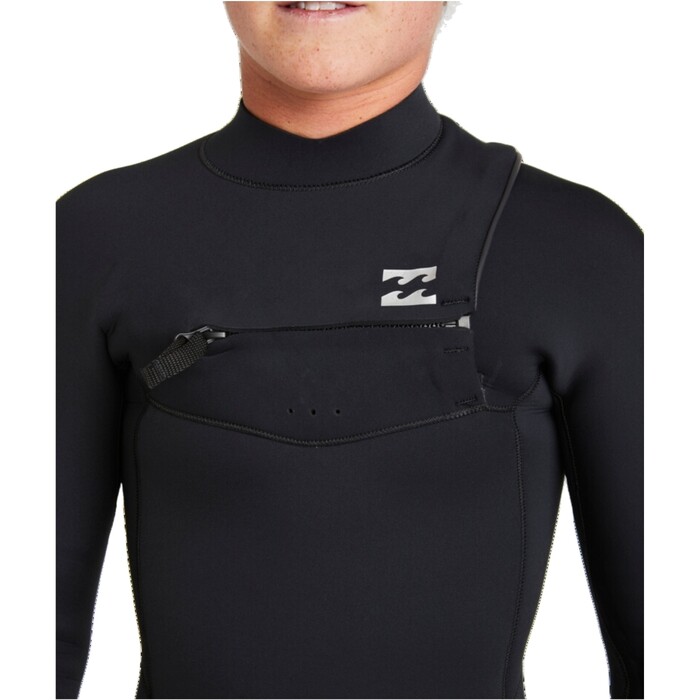 2024 Billabong Junior Foil 5/4mm Chest Zip Neopreno ABBW100156 - Black